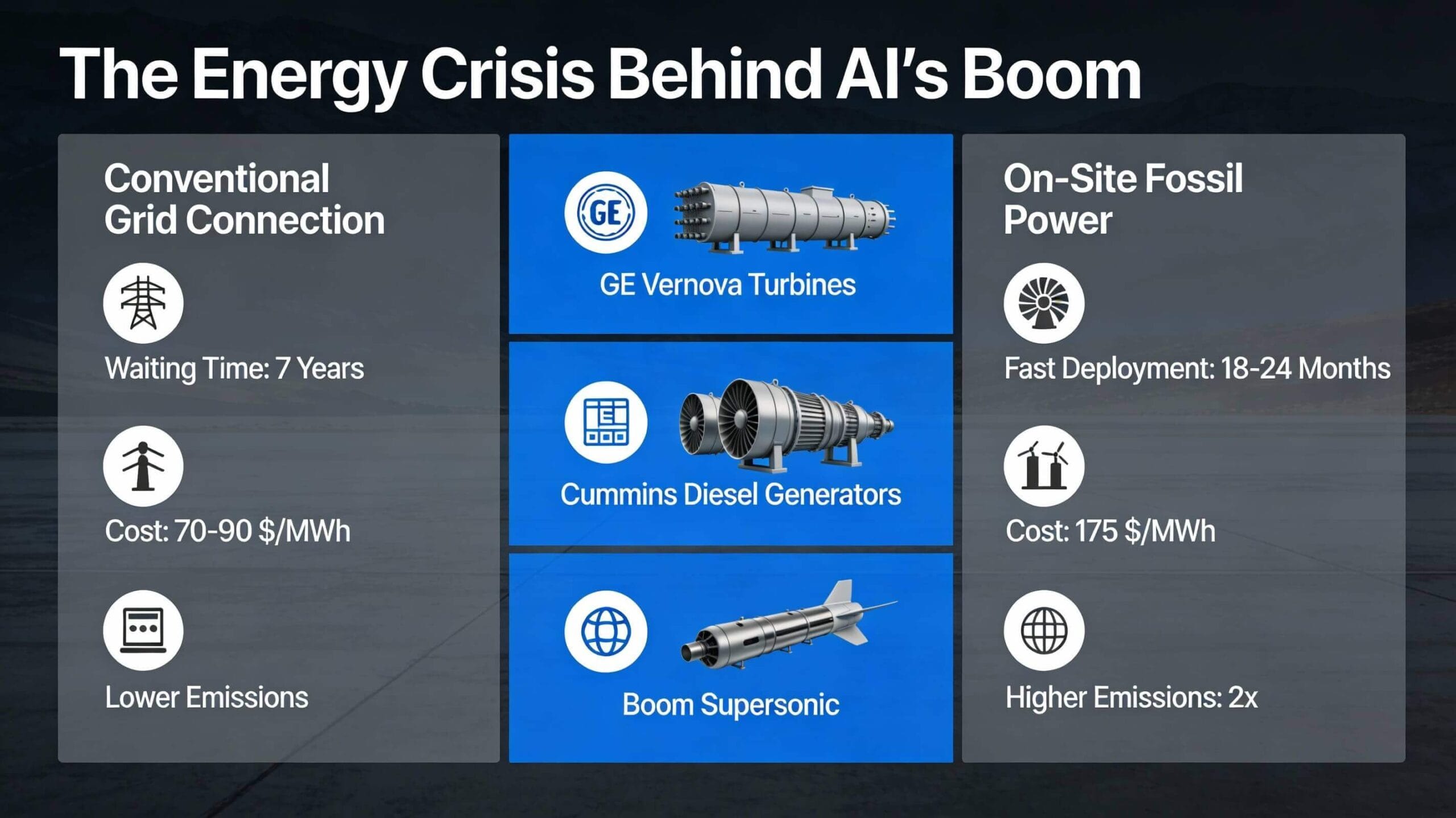 Stargate und Co. brauchen Strom – jetzt! Darum setzen OpenAI, Oracle und SoftBank auf Flugzeugtriebwerke statt auf das Grid. Warum die Energiewende gerade ins Schwitzen kommt.