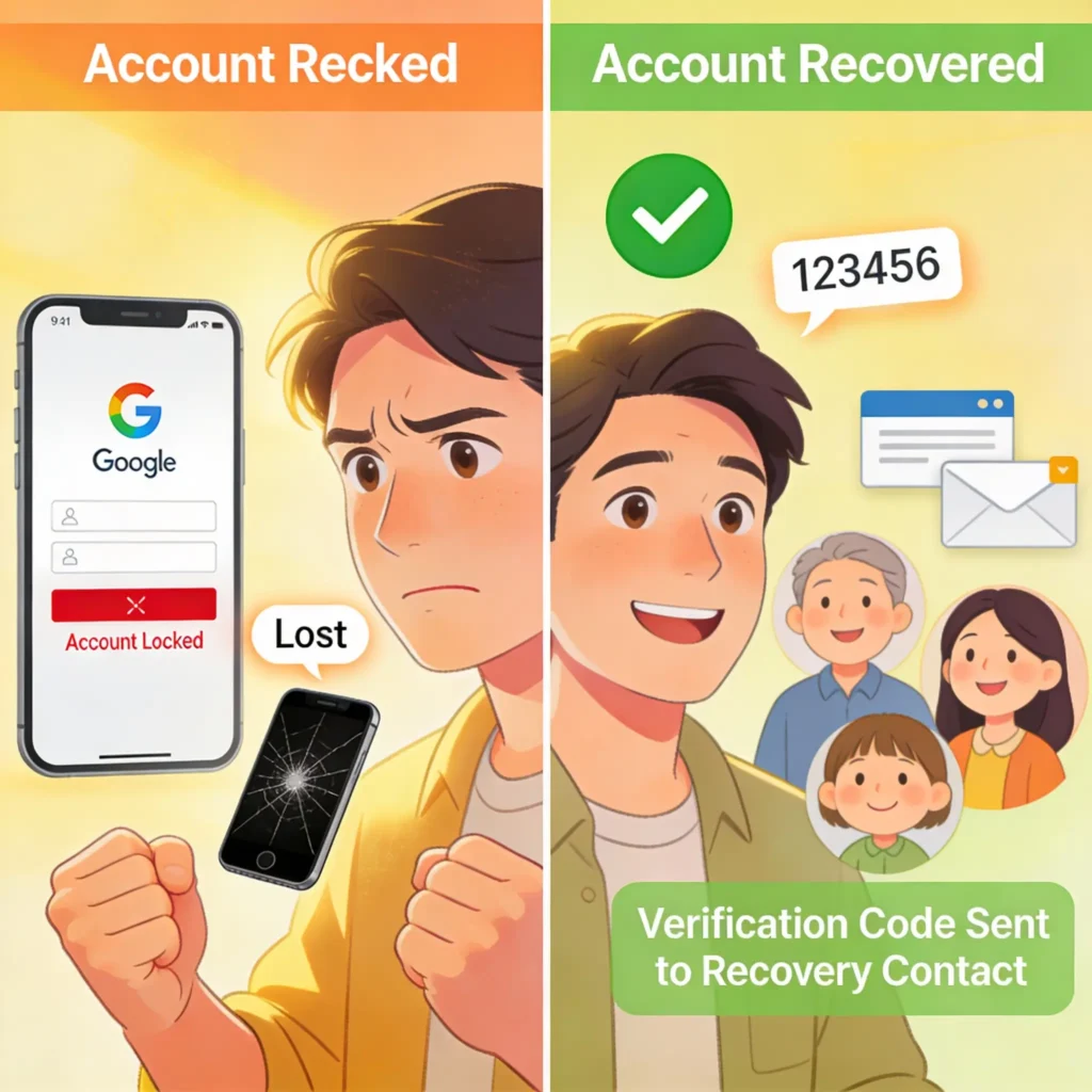 Von Kontosperre zur erfolgreichen Wiederherstellung - Recovery Contacts in Aktion